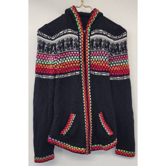 Alpaca Style Southwest Vibes Hooded‎ Lightweight Full Zip Hoodie Est Small - Picture 1 of 8